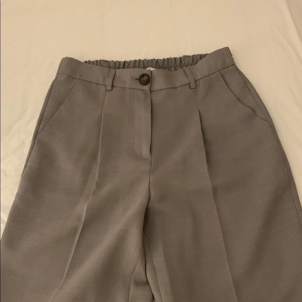 Primark Gray Pleated Trousers